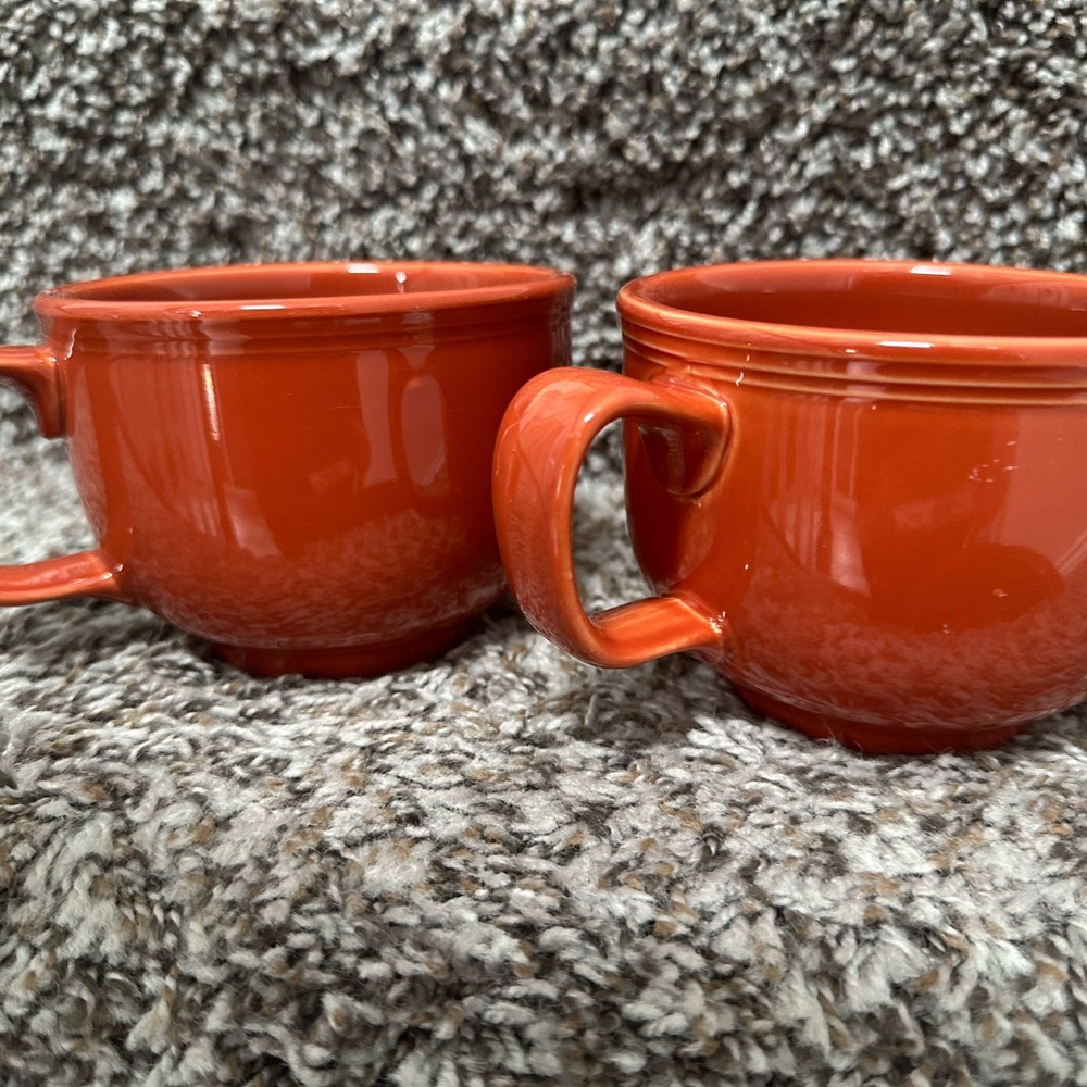 Homer Laughlin Paprika Jumbo Mugs